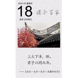 上火下澤，睽。君子以同而異